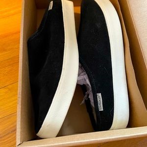 NIB black slip on shoes